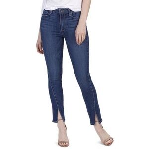 PAIGE Julia Ankle Slit High Rise Skinny Jeans